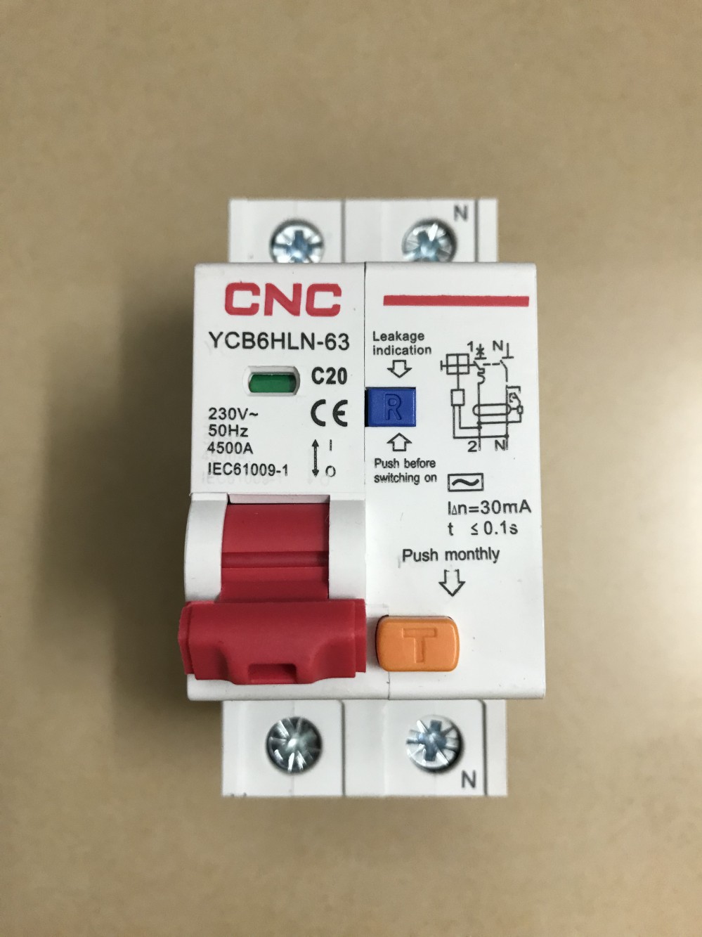 RCBO chống rò  1P+N 20A